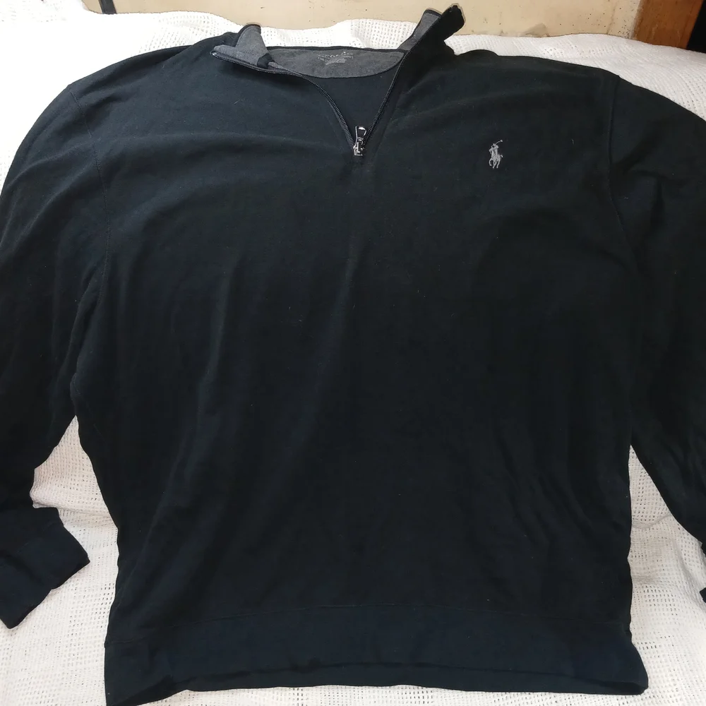Polo by Ralph Lauren Men's Black Quarter-Zip Sweatshirt - Picture 1 of 4